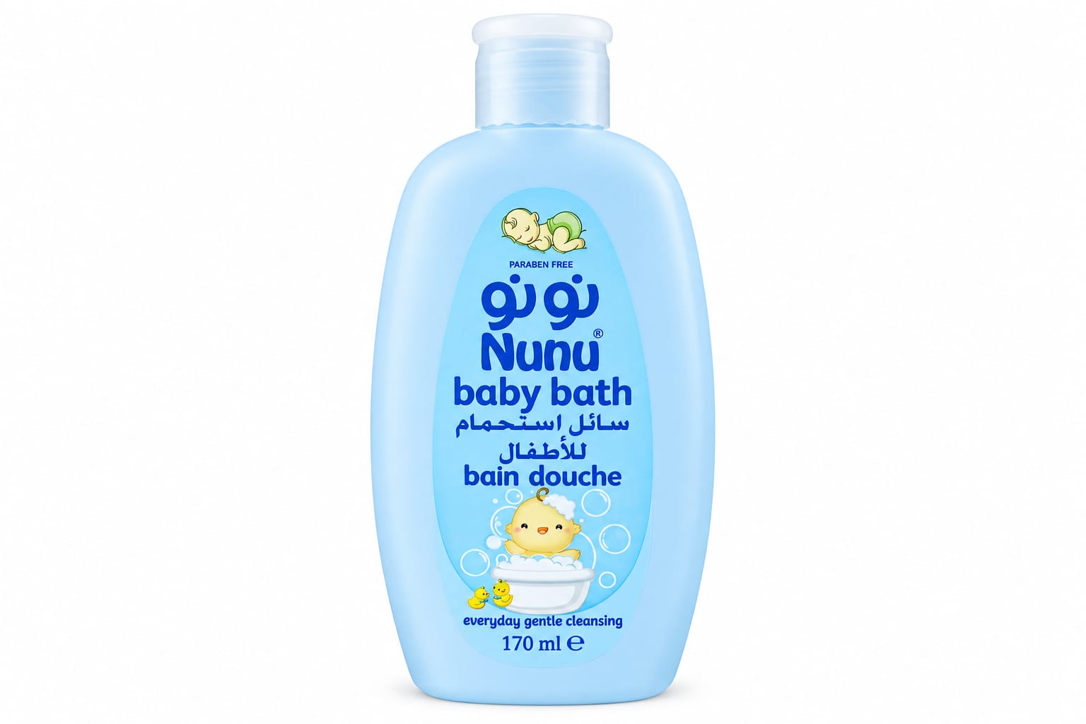 38b4e1e0-79fa-46cd-9d53-57c7c6700b32 نونو سائل استحمام أطفال 170 مل - الصورة 1